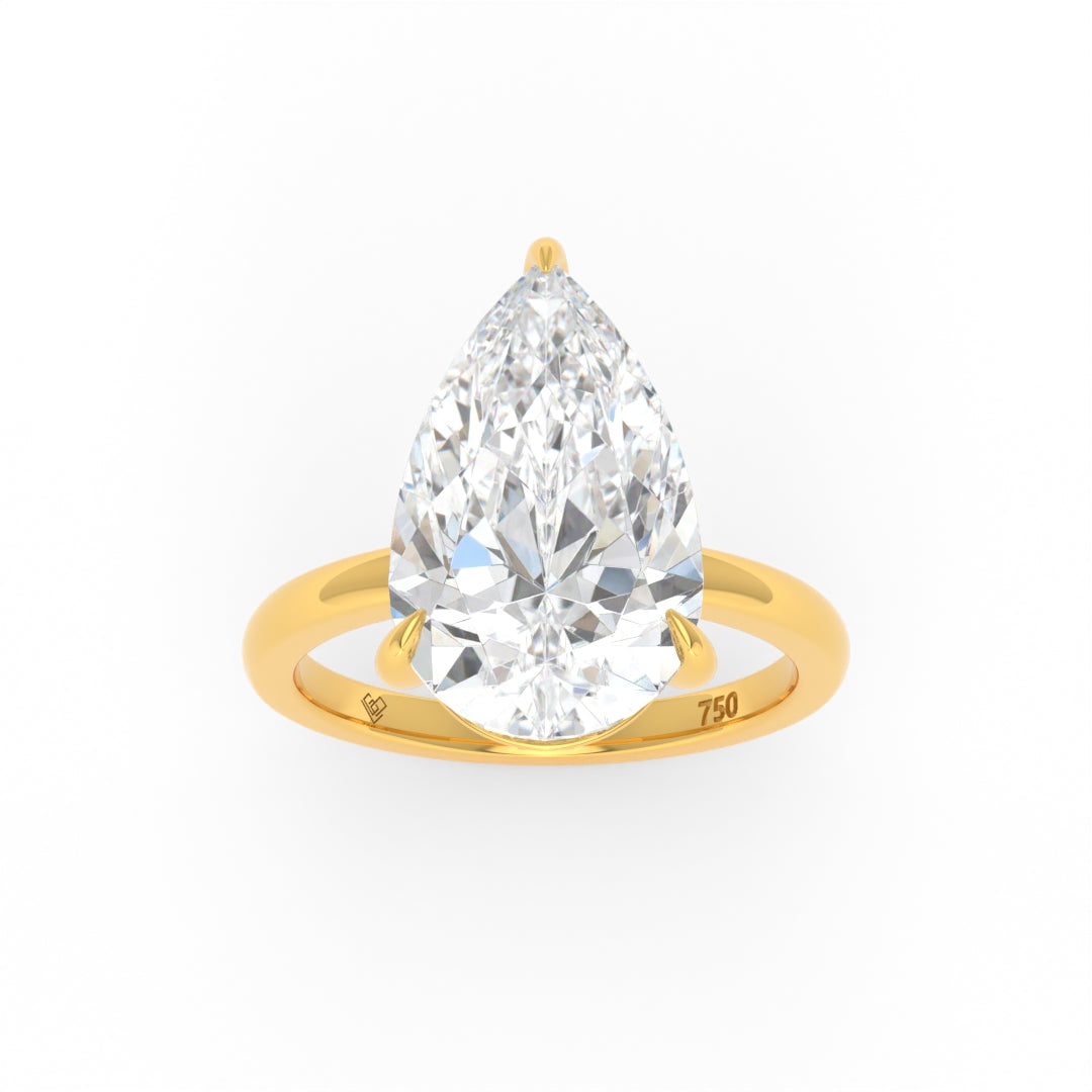 Noémie Solitaire Pear Cut With Diamond Engagement Ring