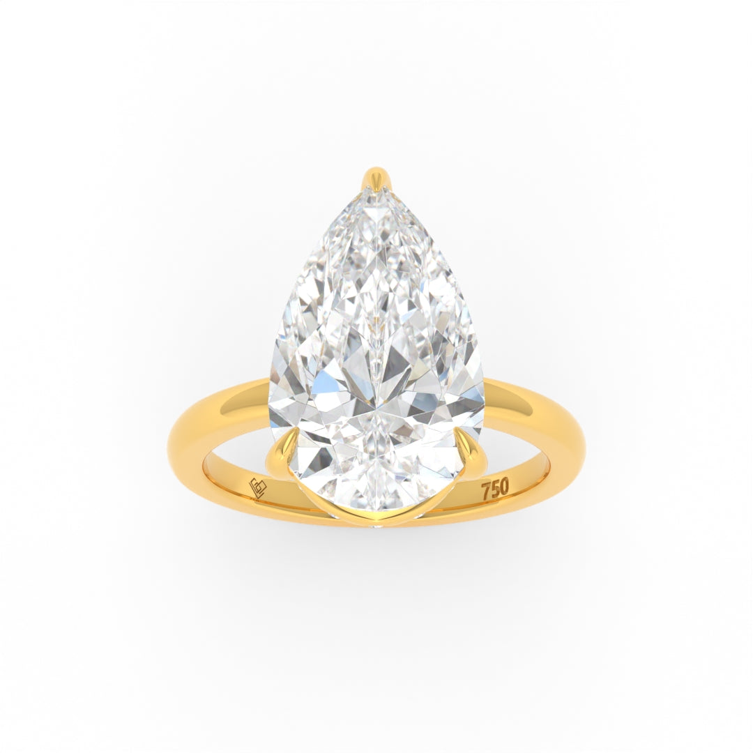 Léa Pear Cut Diamond With Hidden Halo Engagement Ring