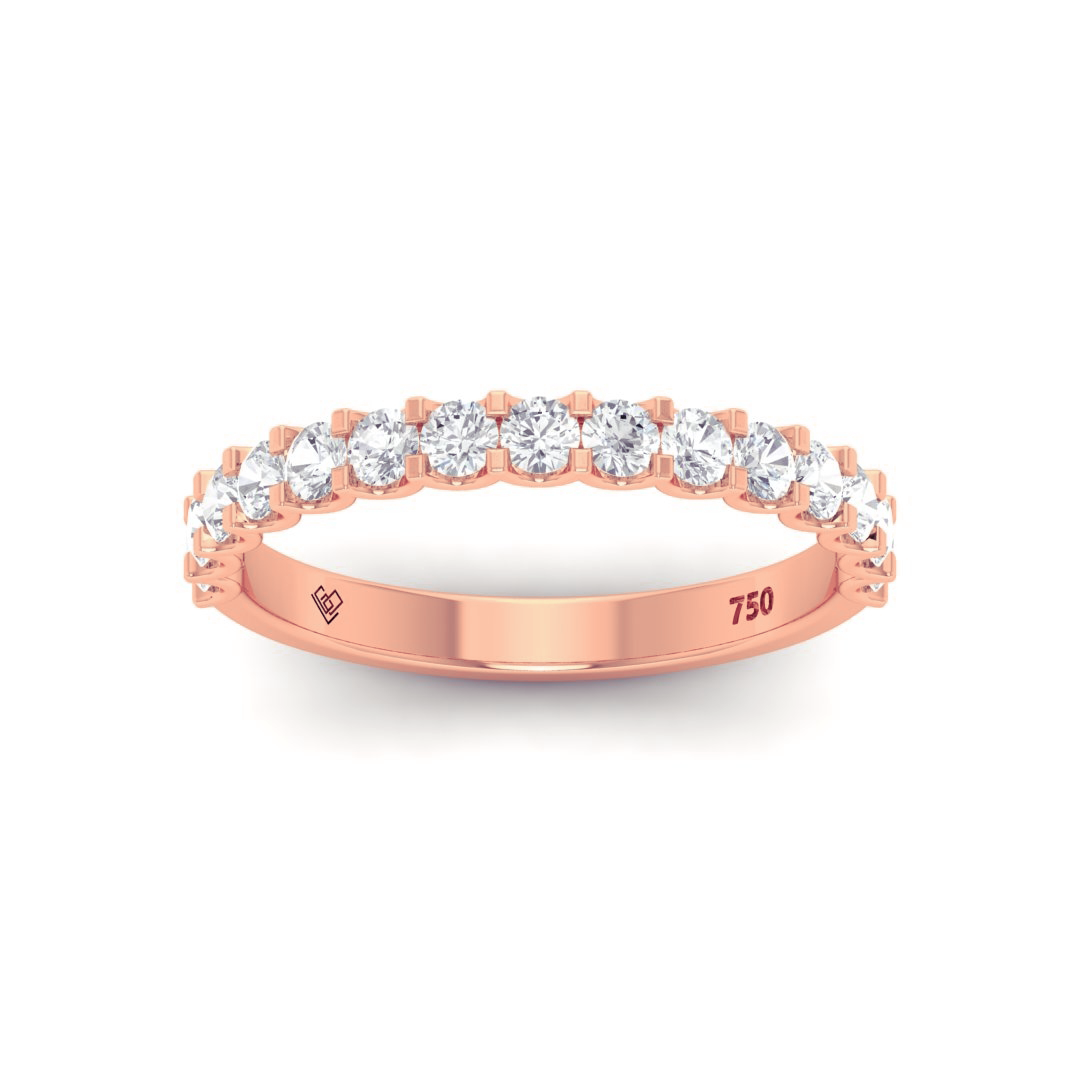 Yvette Round Cut Diamond Wedding Band