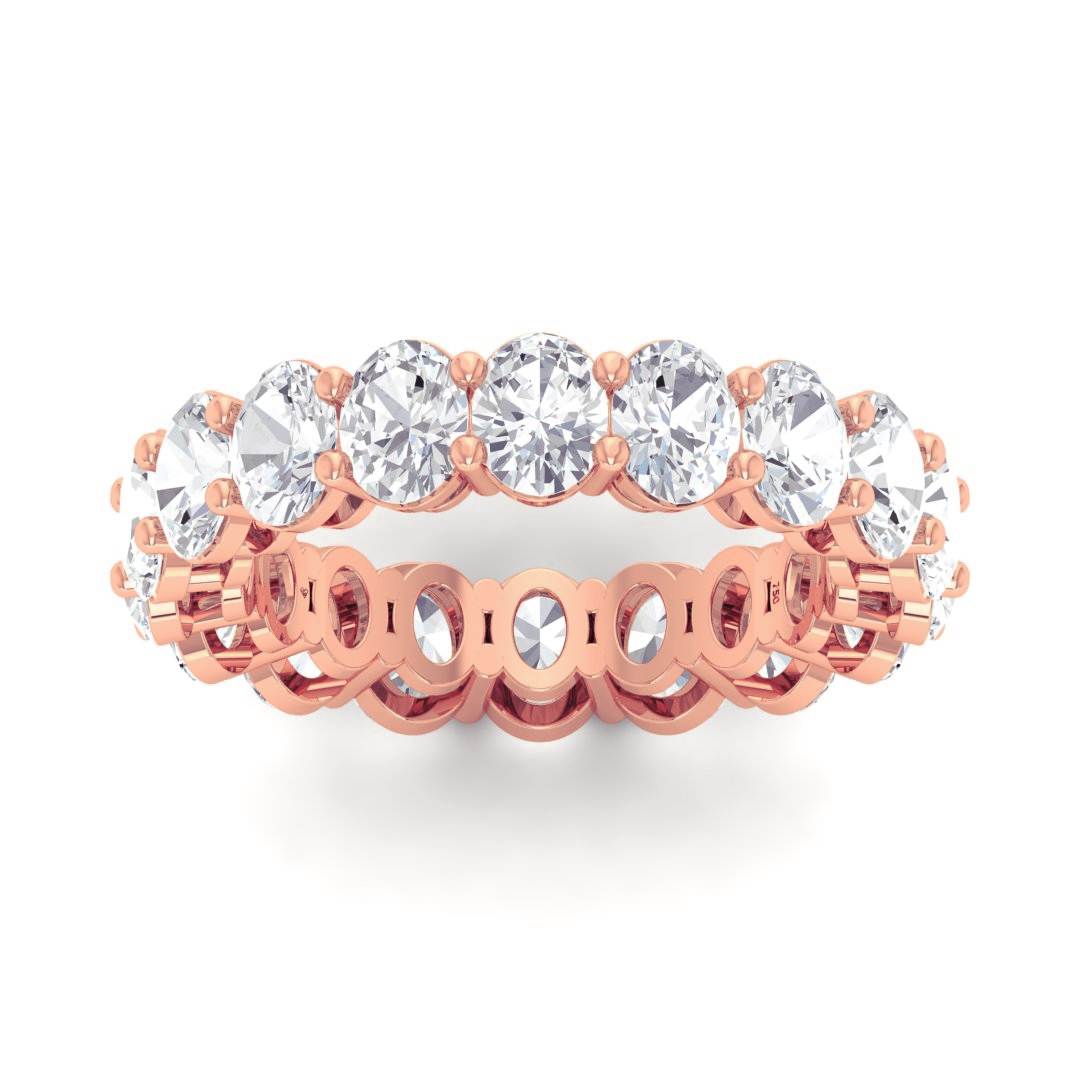 Victoria Oval cut wedding band 5.00 Ct