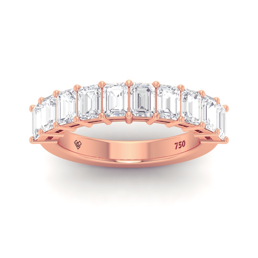 Anne 2.00ct Emerald cut Diamond Wedding Band