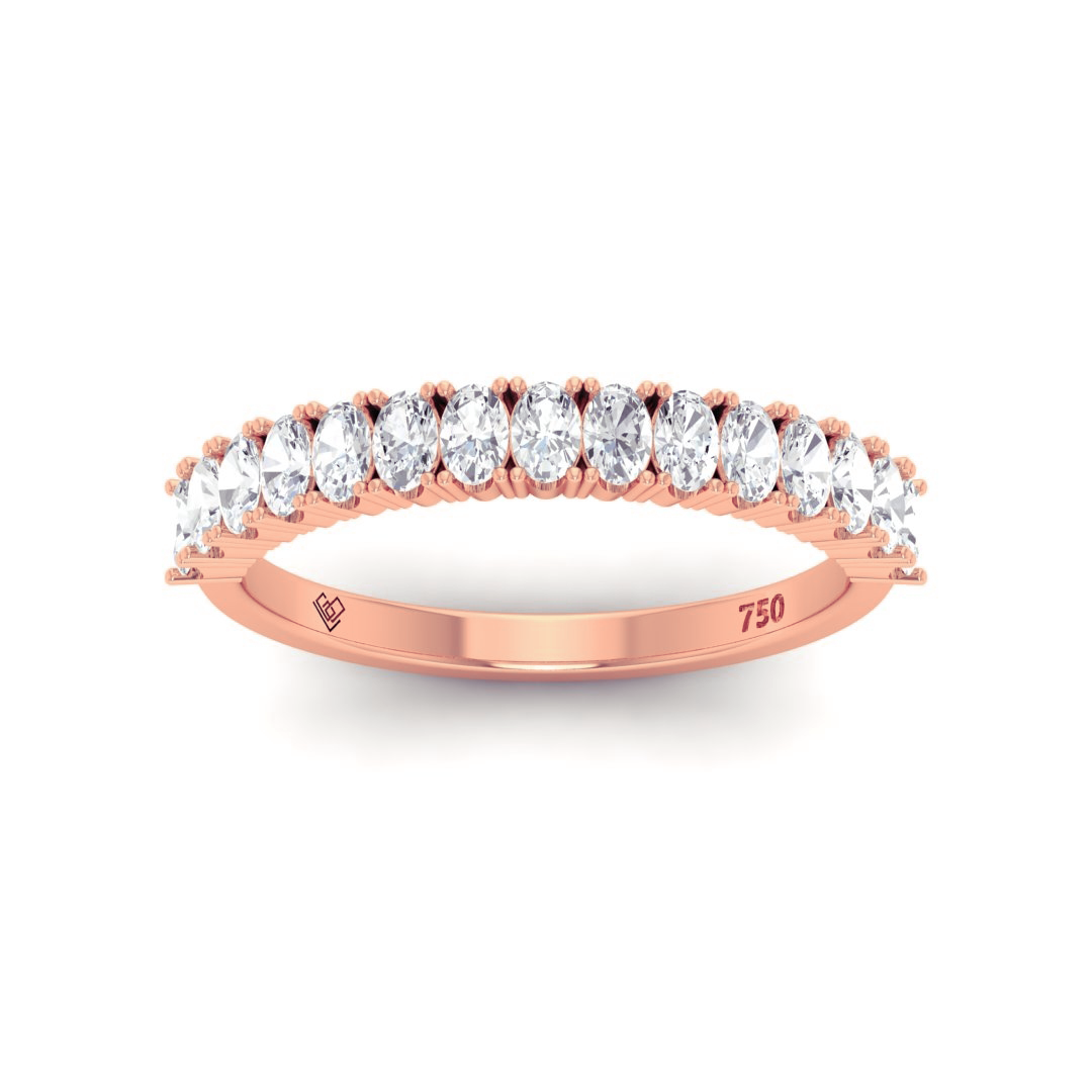 Zora Oval Cut Diamond Band