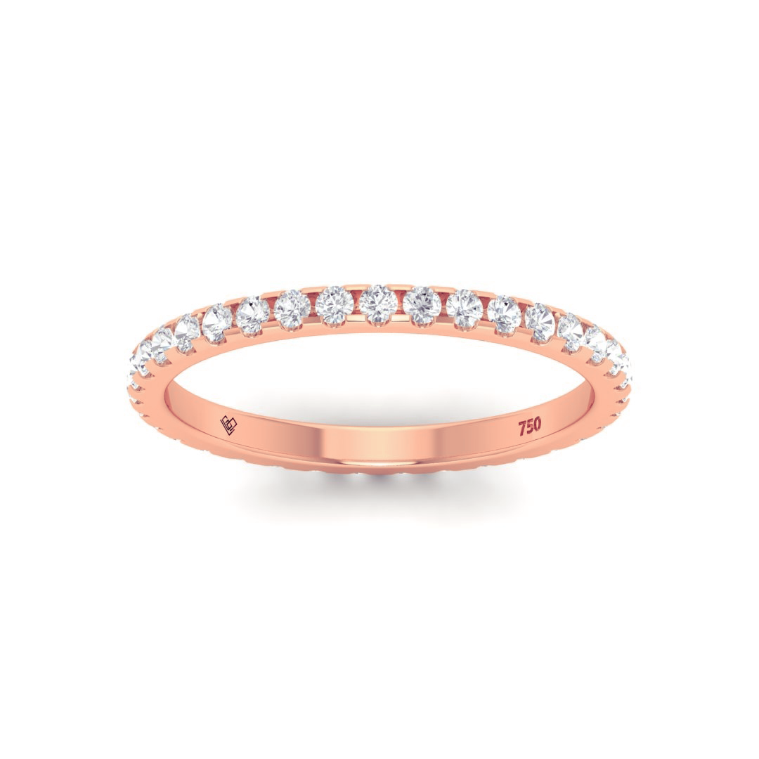 Cara Round Cut Wedding Band 0.50 Ct