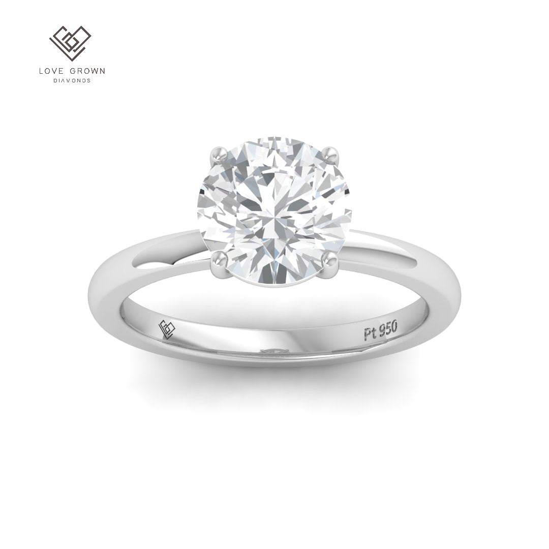 Noémie Solitaire Round Cut With Diamond Engagement Ring