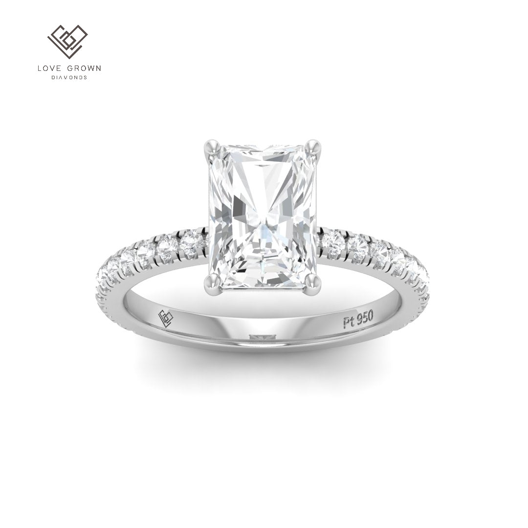 Abigail Radiant With Diamond Band Engagement Ring