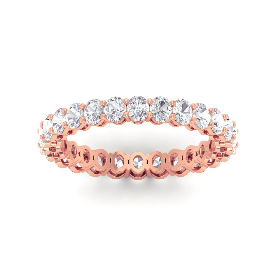 Willow Oval cut wedding band 2.00 Ct