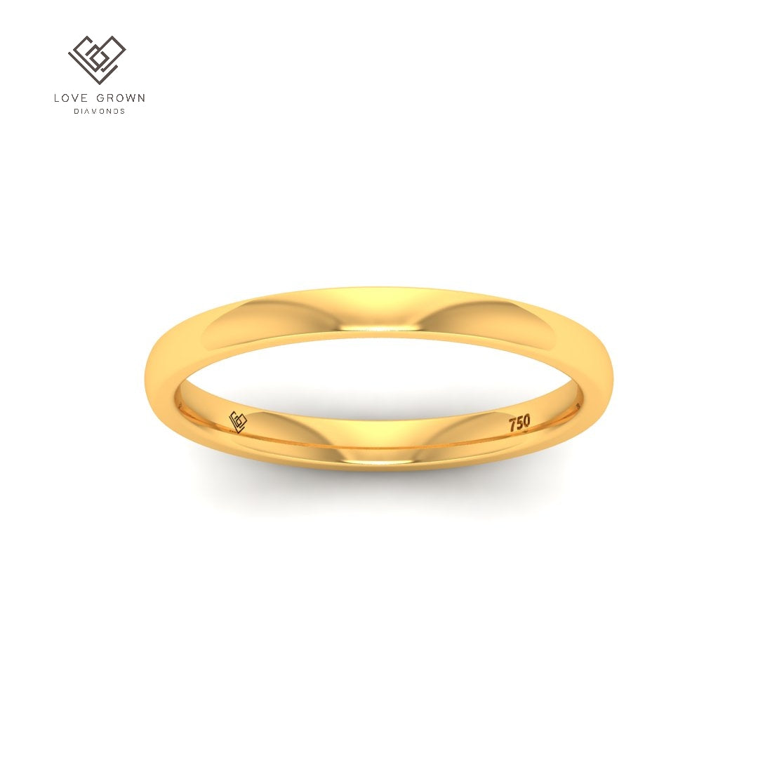 Elin Wedding Band, women's court-shaped platinum band, 2mm width, timeless elegance, classic design.