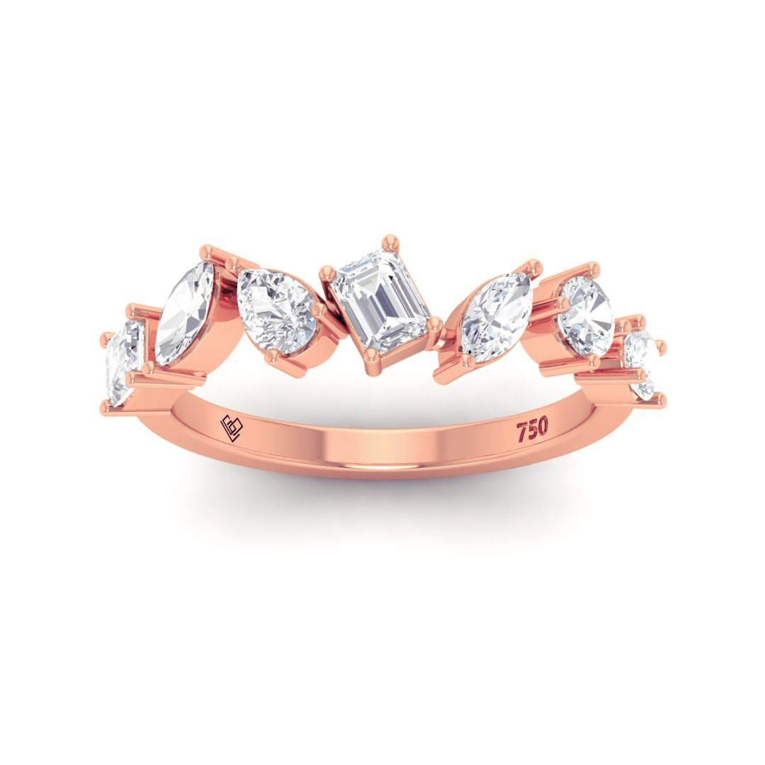 Angèle 7 Stone Diamond Wedding Band