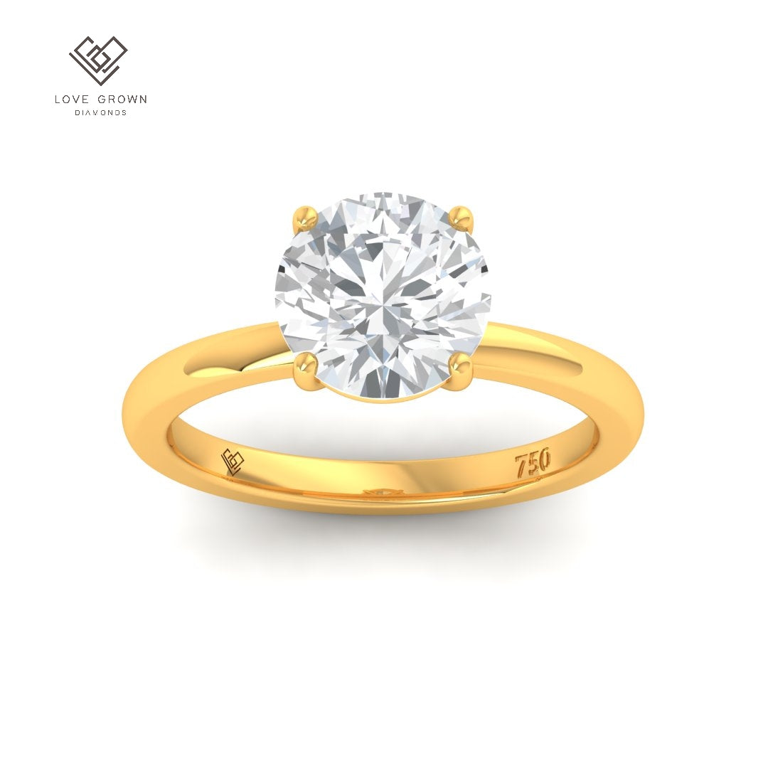 Noémie Solitaire Round Cut With Diamond Engagement Ring