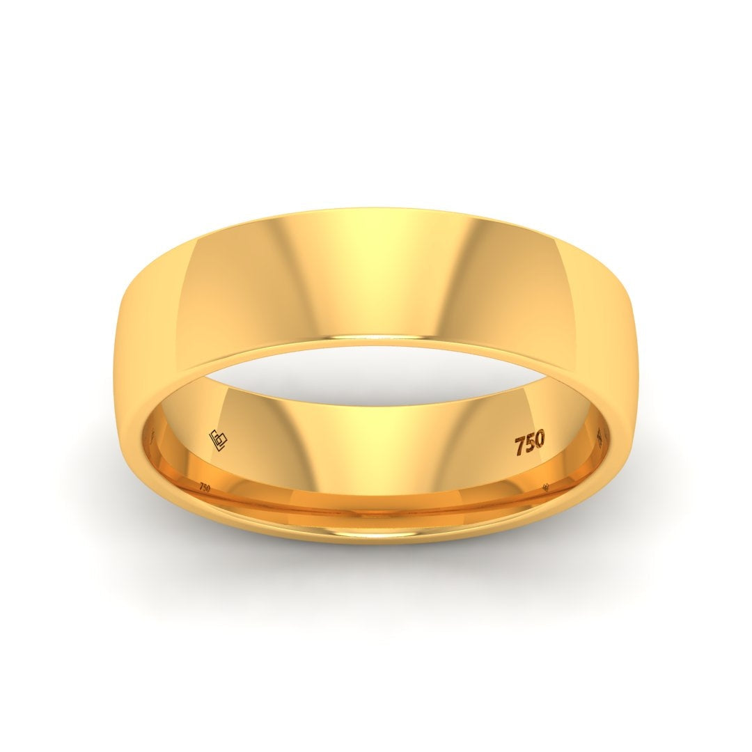 Theron Men's Wedding Band, 6mm court-shaped design with contemporary elegance by Love Grown Diamonds.