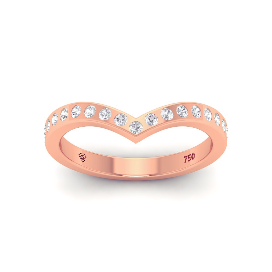 Béatrice Round Cut Diamond Wedding Band