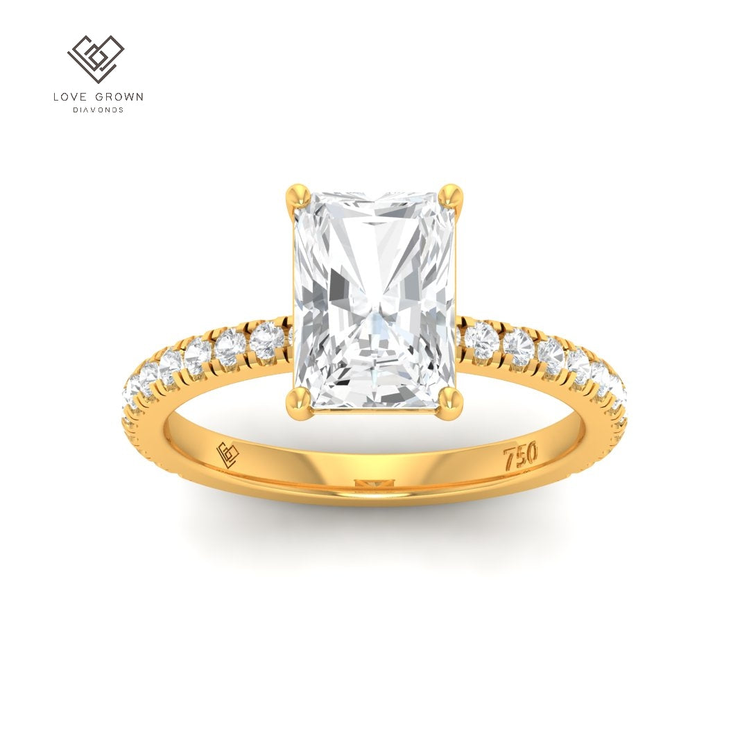 Abigail Radiant With Diamond Band Engagement Ring