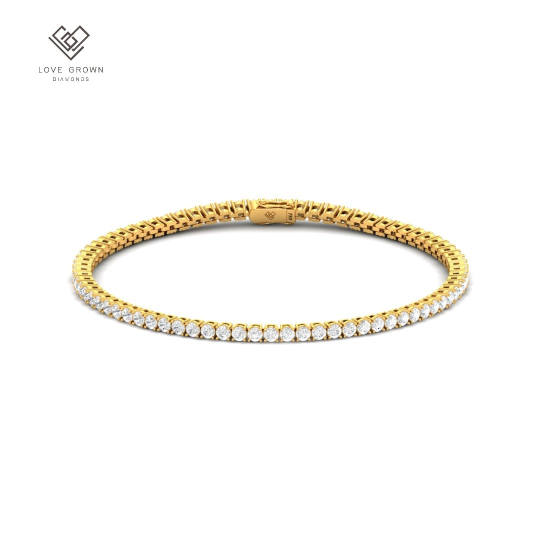 Sylvie 2.00ct diamond tennis bracelet in platinum showcasing ethical D/E color and VS clarity diamonds.