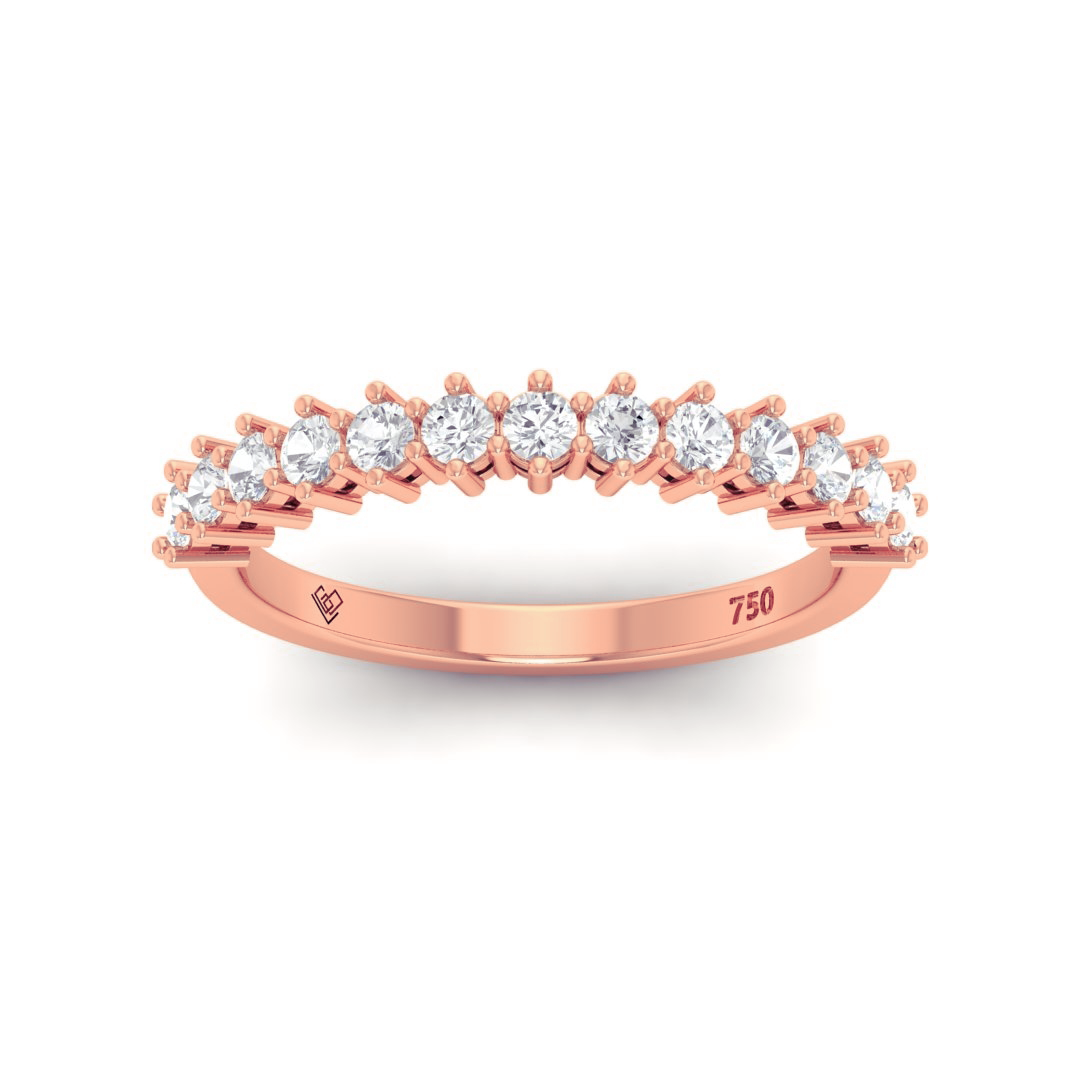 Scarlett Round Cut Diamond Wedding Band