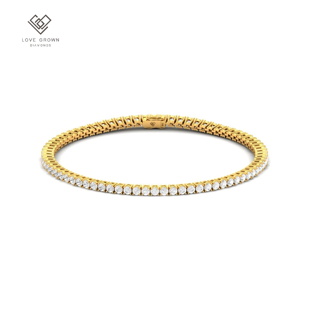 18k yellow gold Love Grown Diamonds 3.00ct Diamond Bracelet