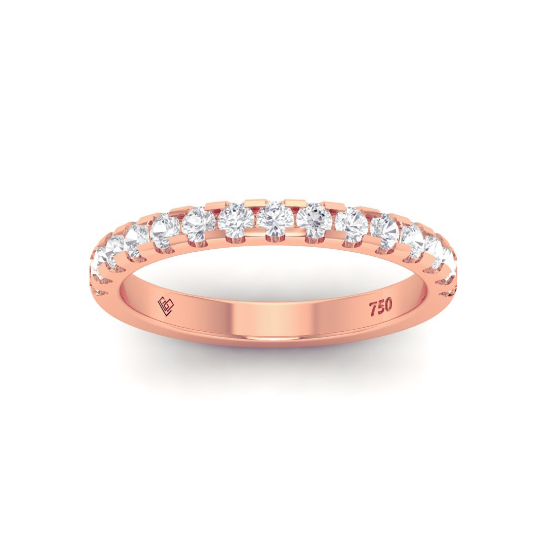 Clara Round Cut Diamond Wedding Band