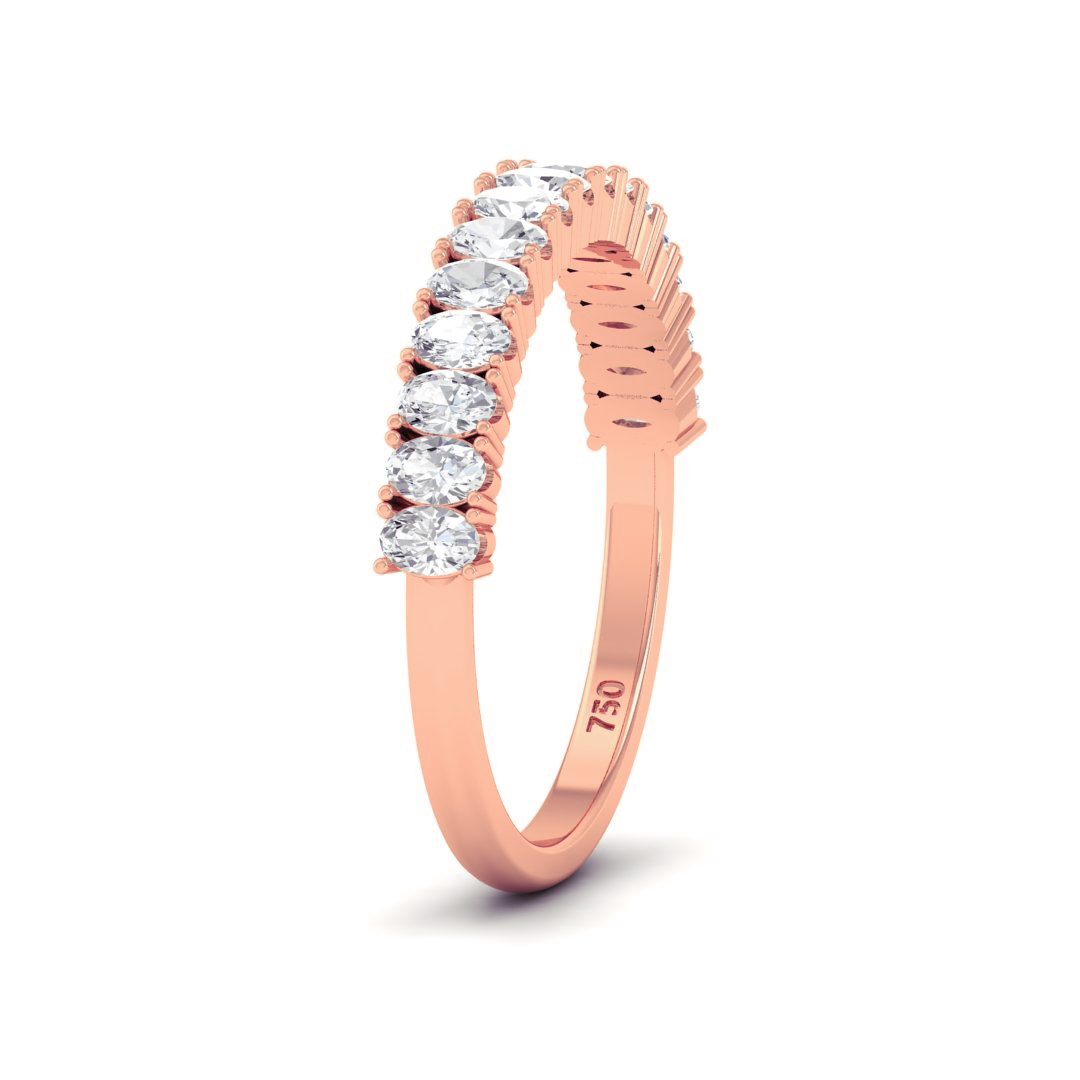 Zora Oval Cut Diamond Band