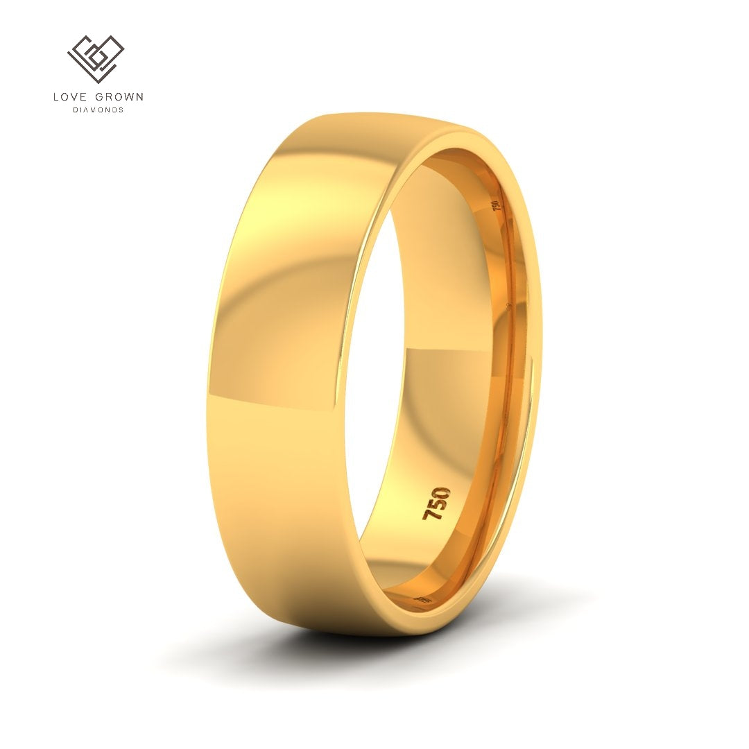 Love Grown Diamonds Theron Men's Wedding Band, court-shaped, 6mm width, sleek and sophisticated design.
