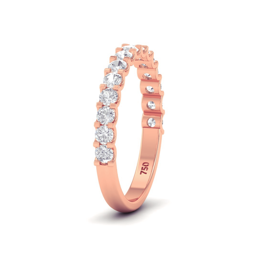 Yvette Round Cut Diamond Wedding Band