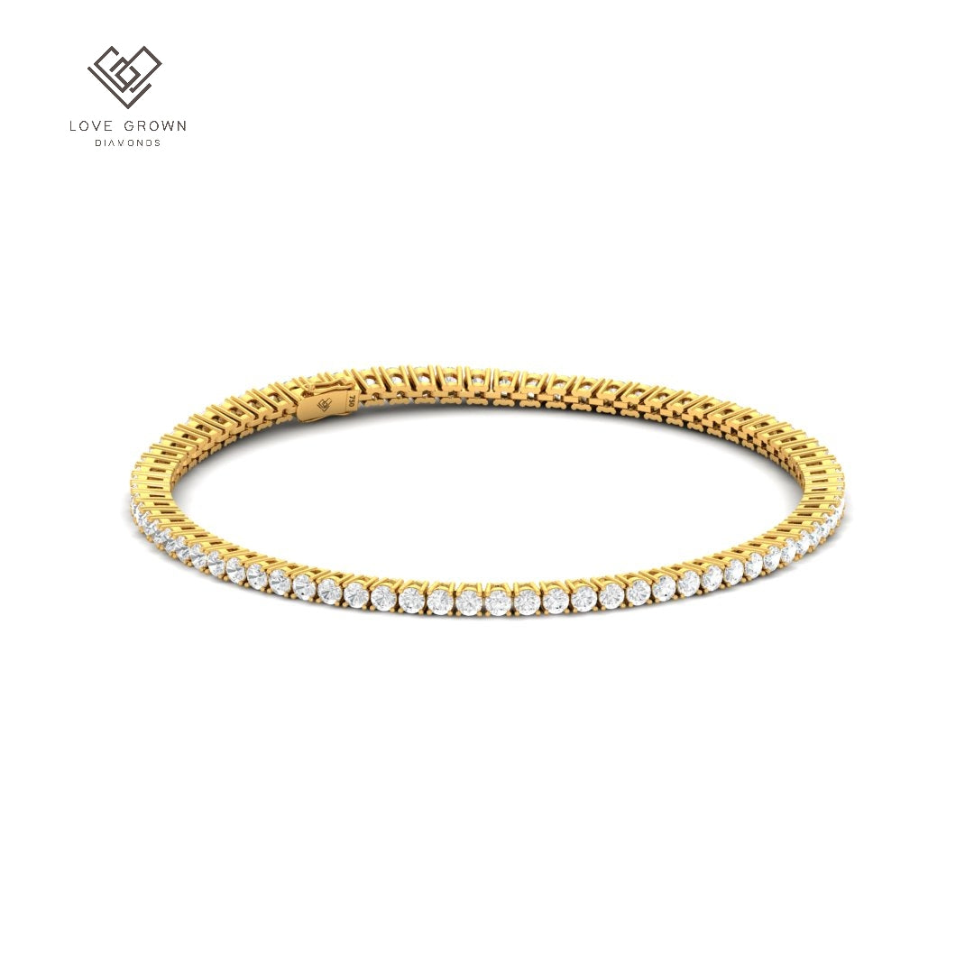 18k yellow gold Love Grown Diamonds 3.00ct Diamond Bracelet