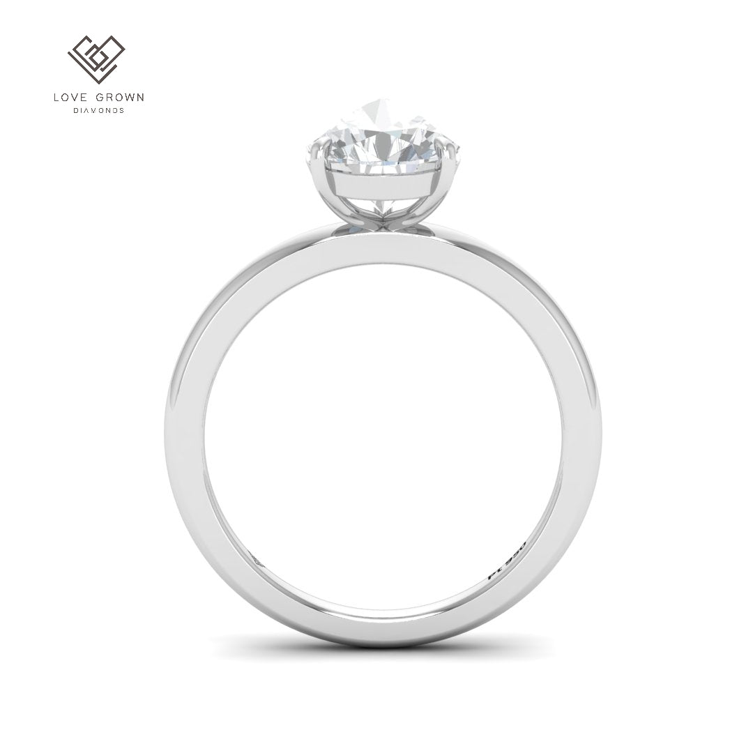 Noémie Solitaire Pear Cut With Diamond Engagement Ring