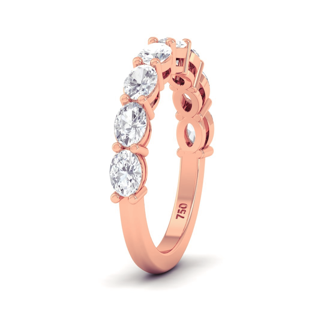 Josephine Oval Cut Diamond Wedding Band