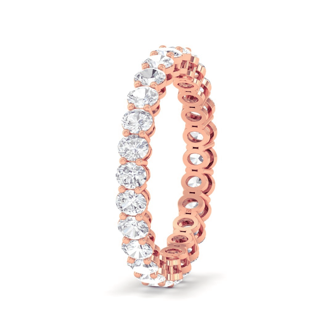 Willow Oval cut wedding band 2.00 Ct