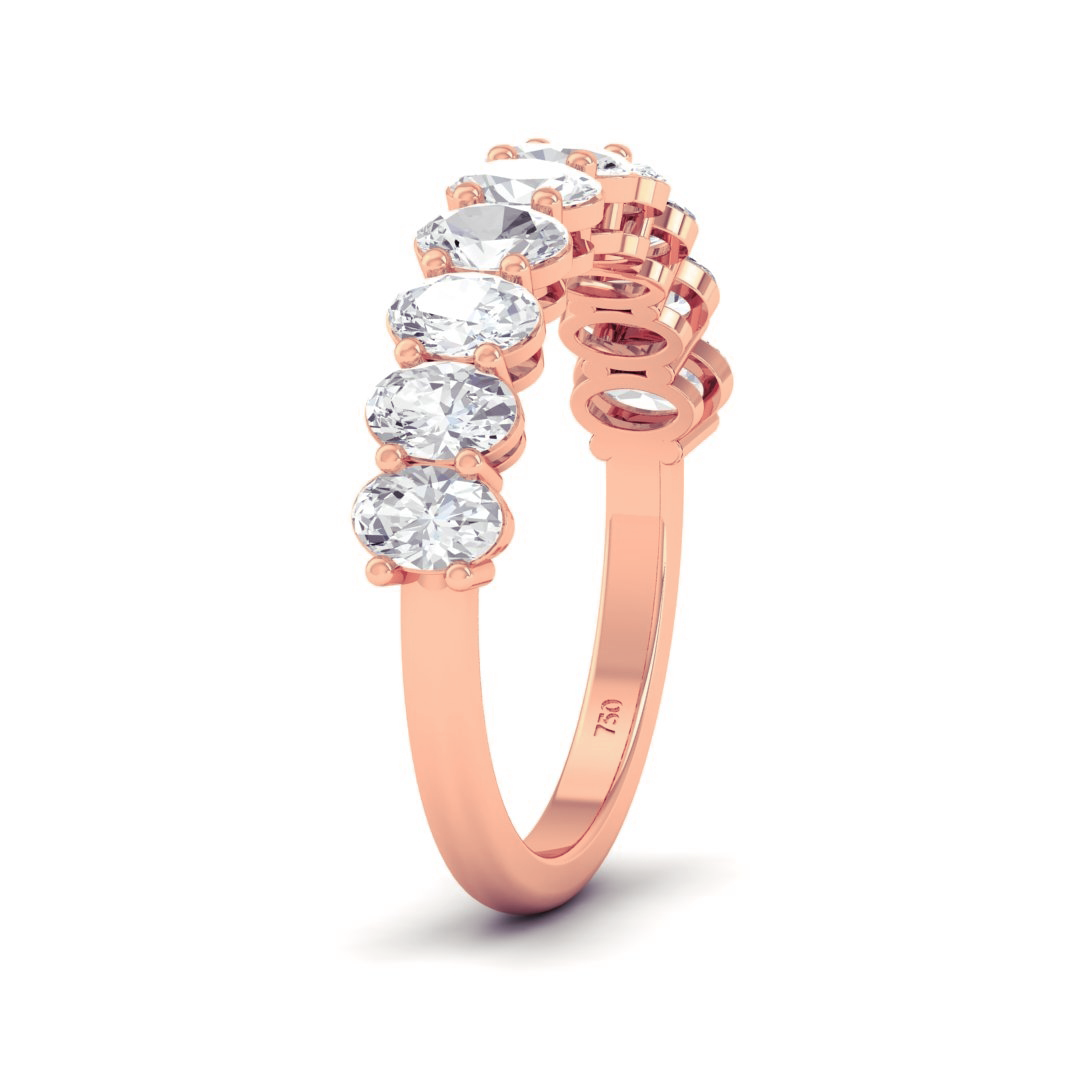 Estelle Oval cut wedding band 1.50 Ct