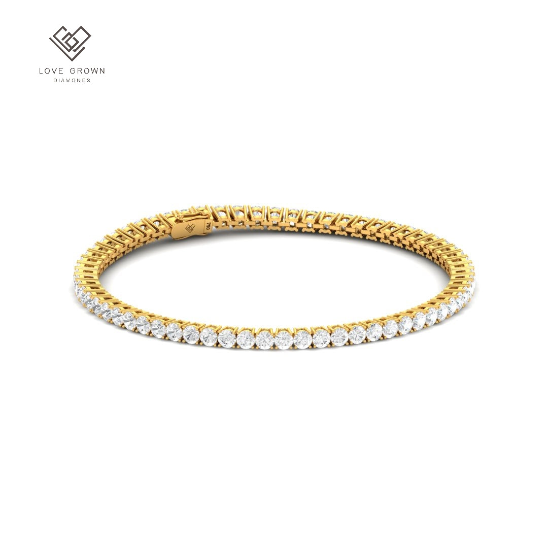 18k Yellow Gold Love Grown Diamonds 4.00ct Diamond Bracelet