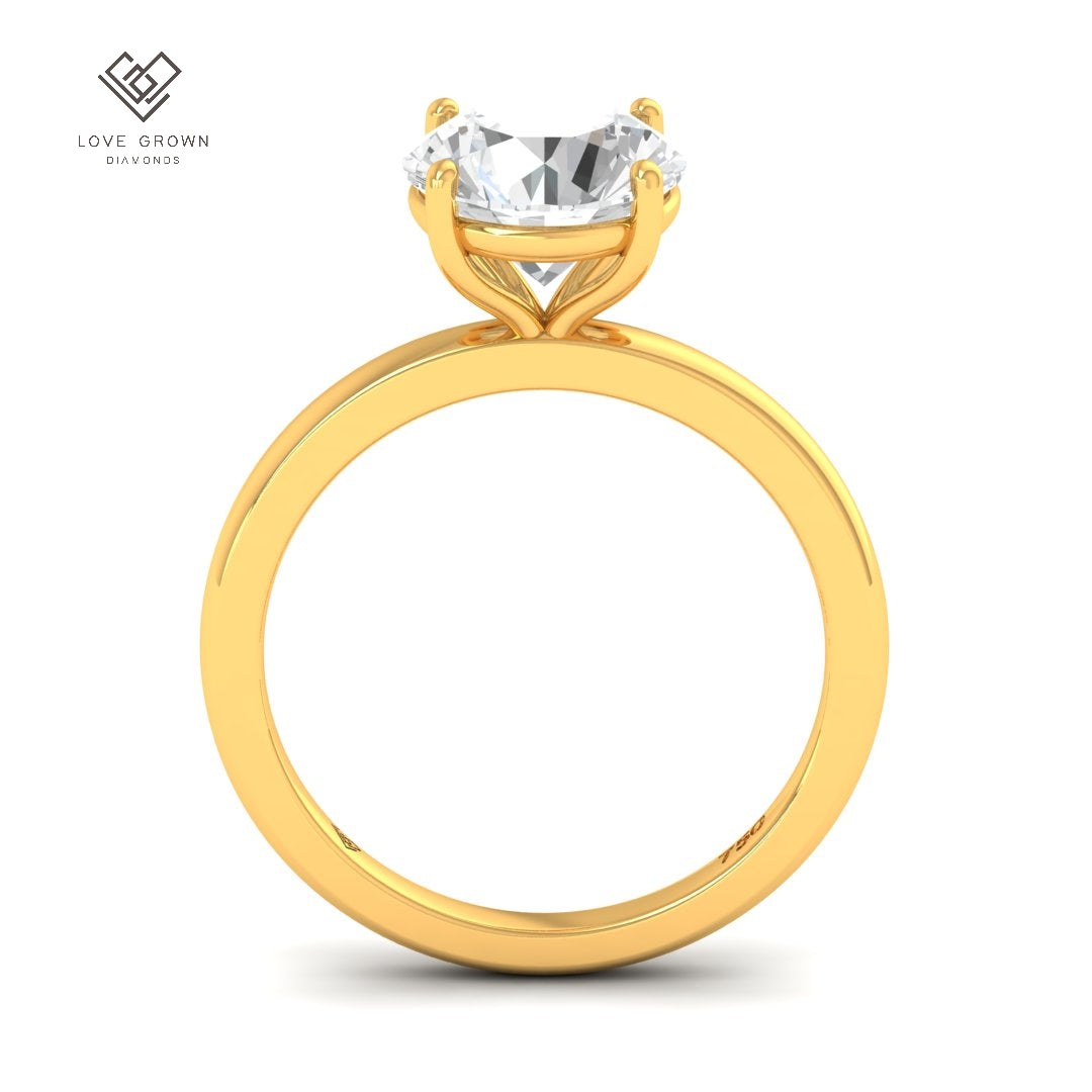 Noémie Solitaire Round Cut With Diamond Engagement Ring