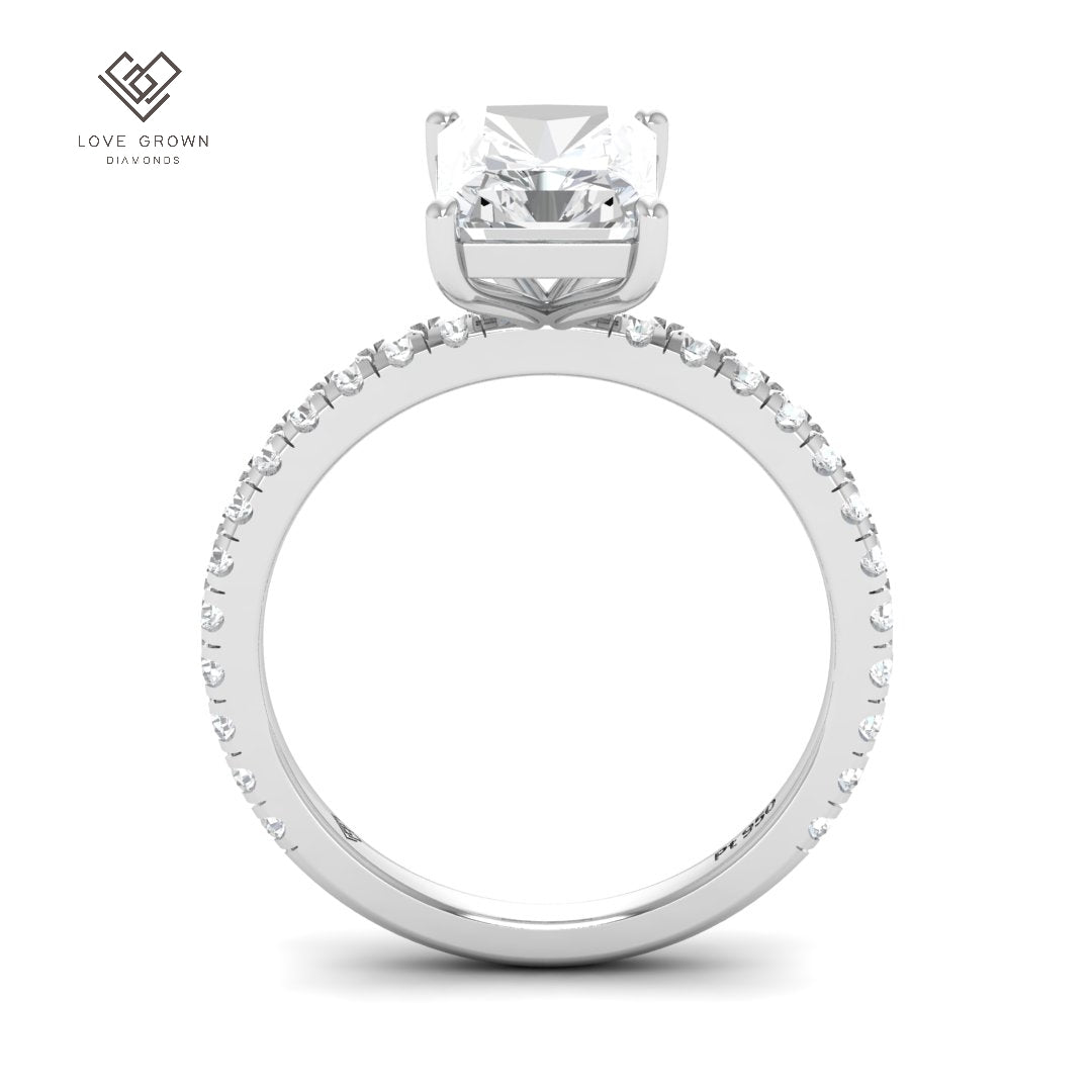 Abigail Radiant With Diamond Band Engagement Ring