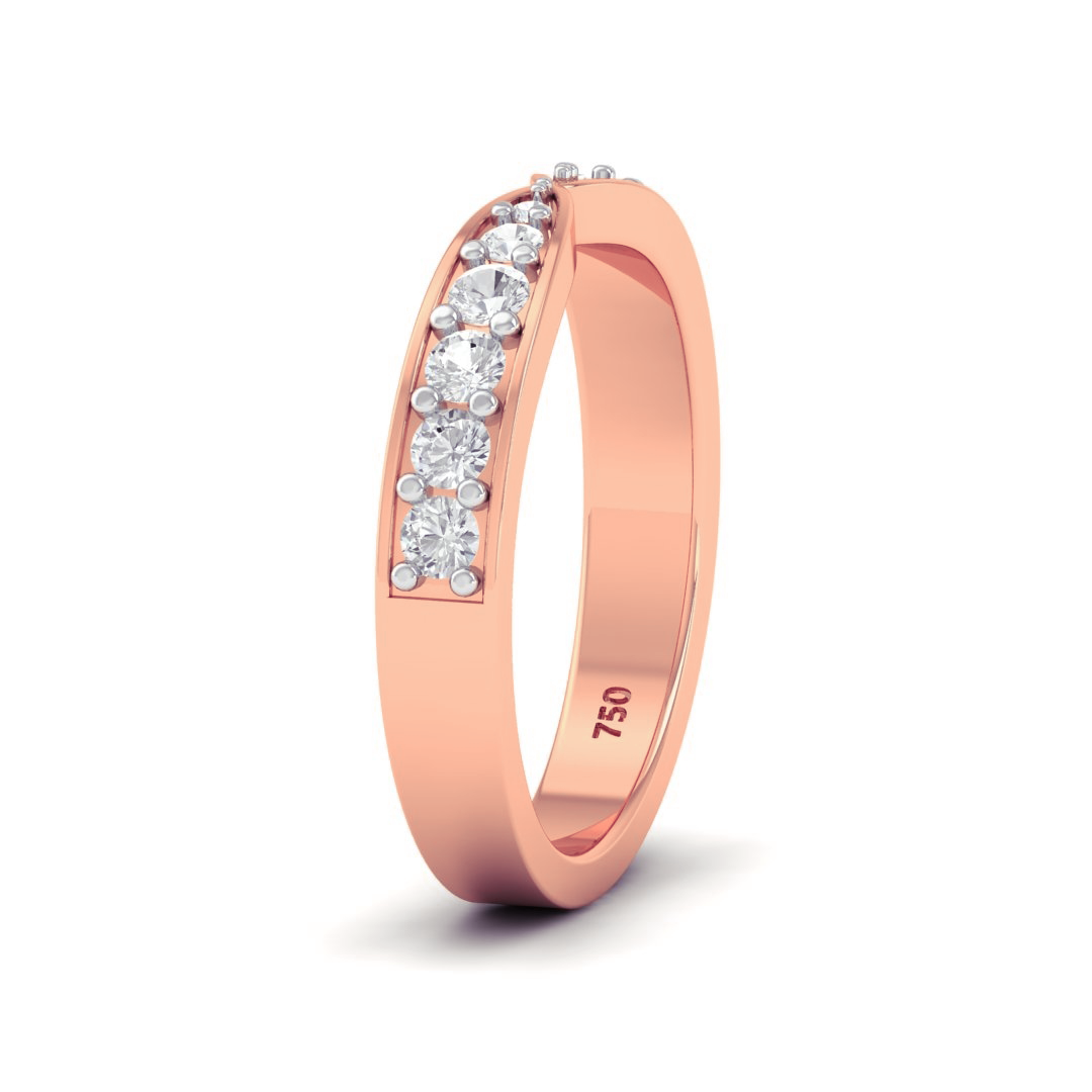 Laura Round Cut Diamond Wedding Band