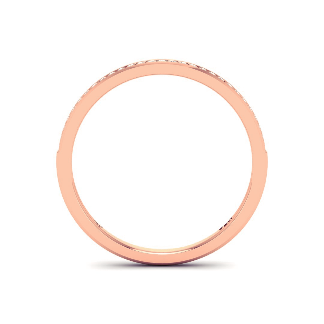 Thea Round Cut Diamond Wedding Band
