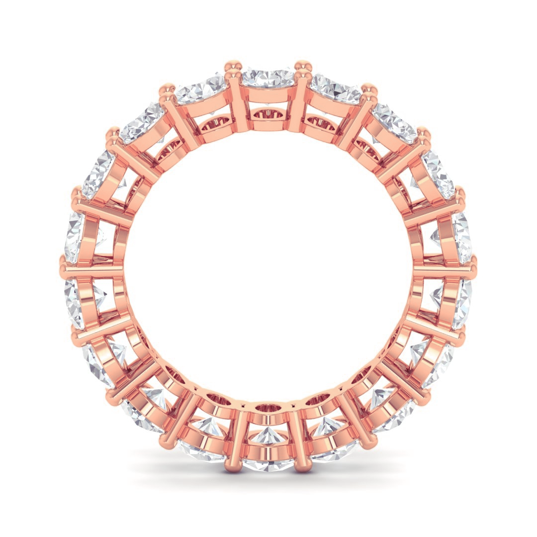 Victoria Oval cut wedding band 5.00 Ct