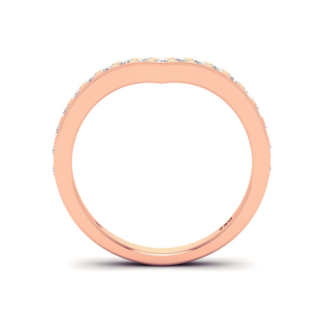 Béatrice Round Cut Diamond Wedding Band