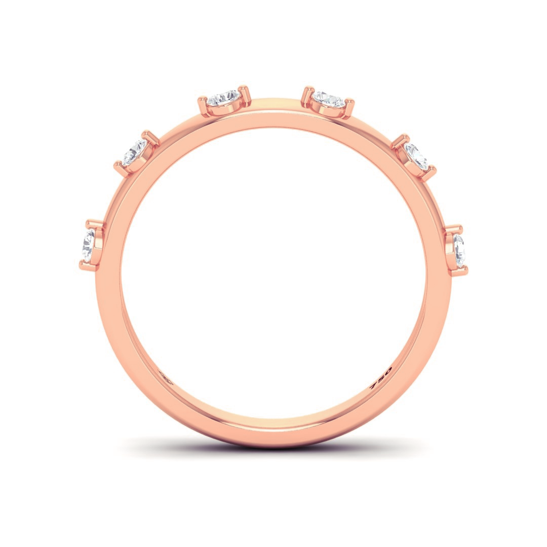 Piper Round Cut Diamond Wedding Band