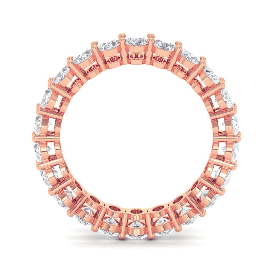 Vivian Oval cut wedding band 3.00 Ct