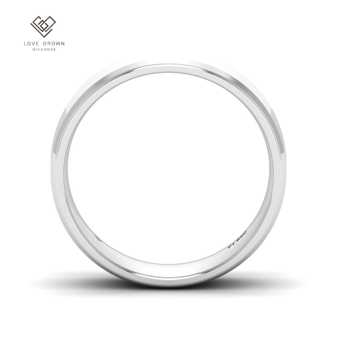 Love Grown Diamonds Men's Wedding Band with beveled edge, 6mm width, sleek and sophisticated design.