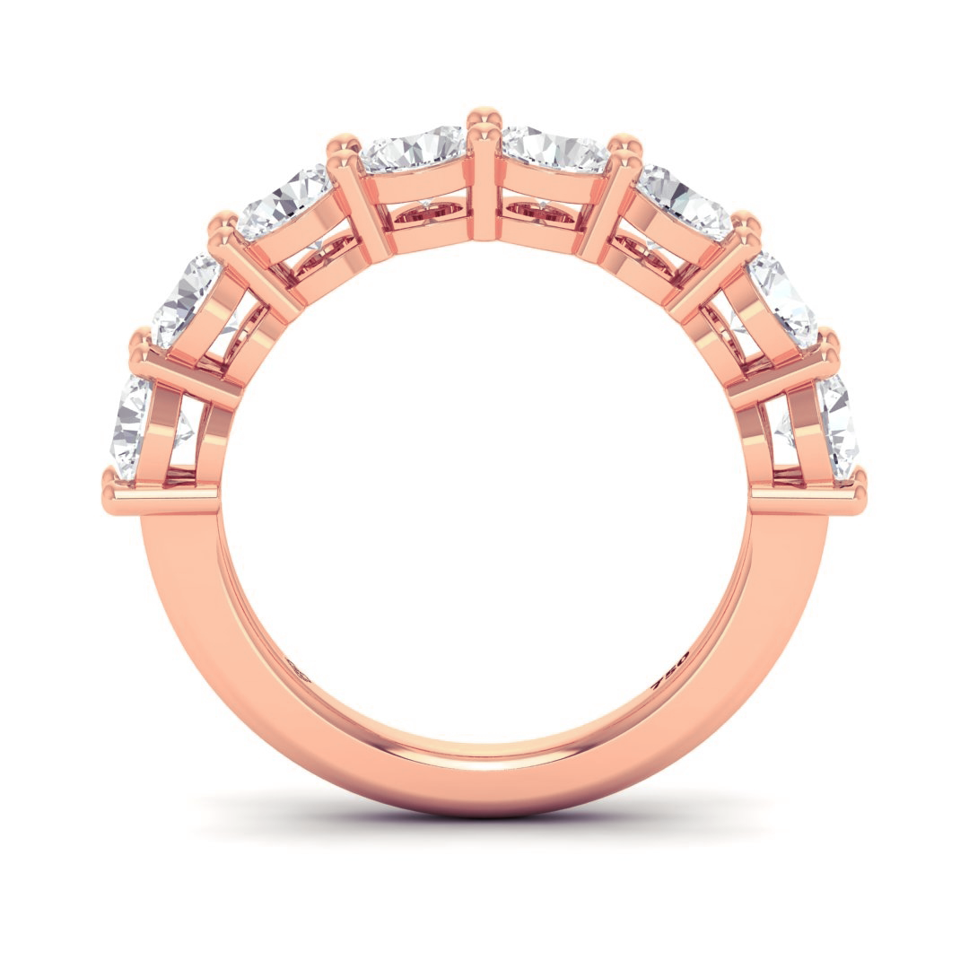 Eli Round cut wedding band 2.50 Ct