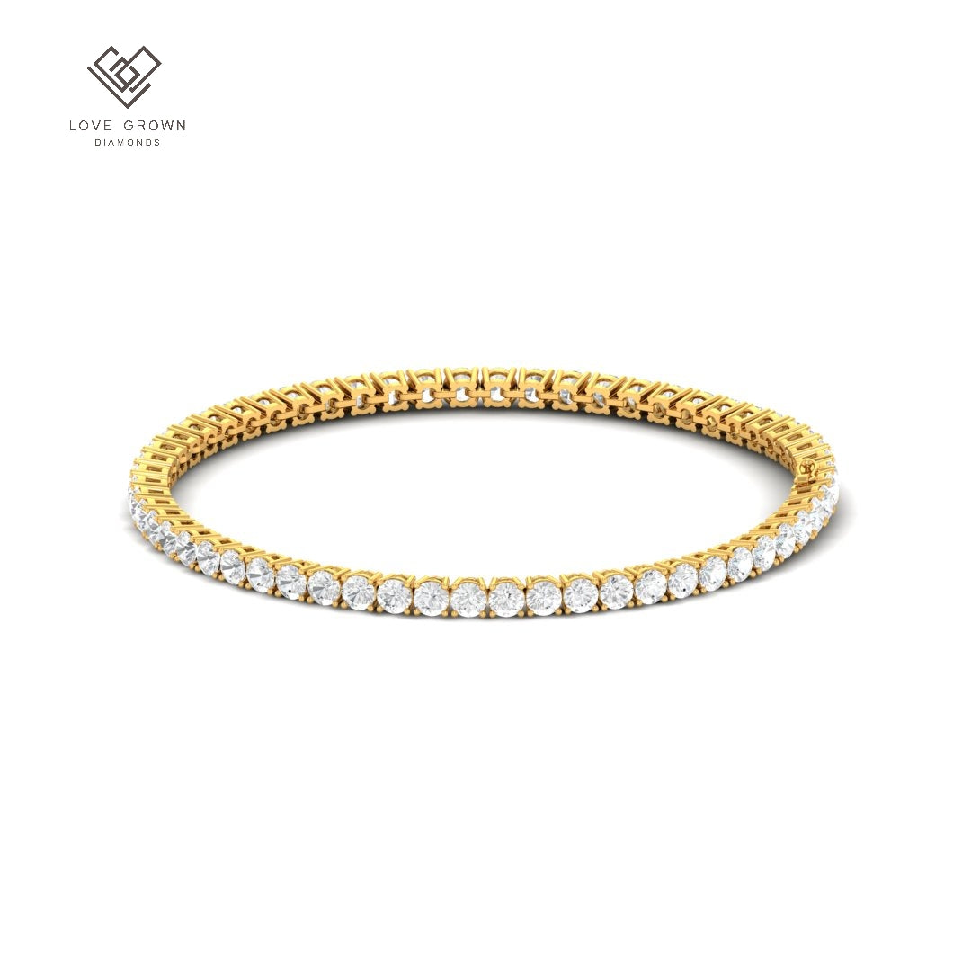 18k Yellow Gold Love Grown Diamonds 6.00ct Diamond Bracelet