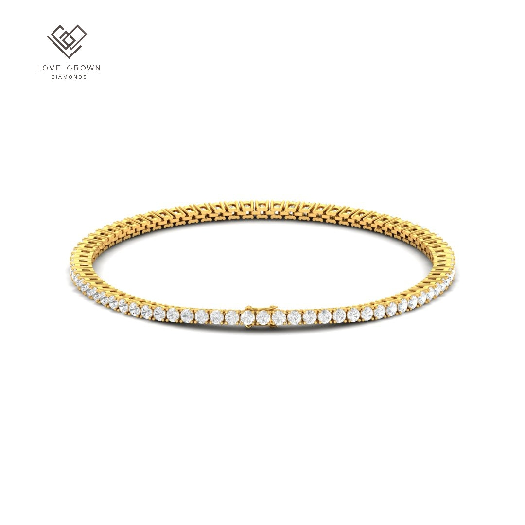 18k yellow gold Love Grown Diamonds 3.00ct Diamond Bracelet