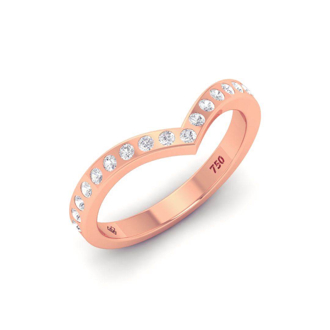 Béatrice Round Cut Diamond Wedding Band