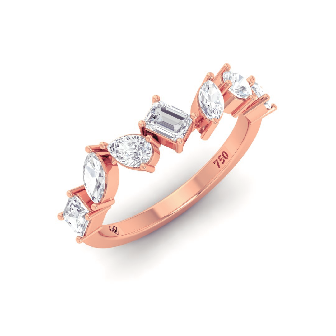 Angèle 7 Stone Diamond Wedding Band