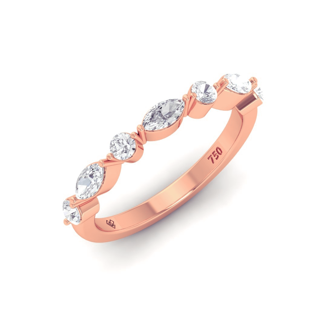 Heather 2 stone Diamond wedding Band