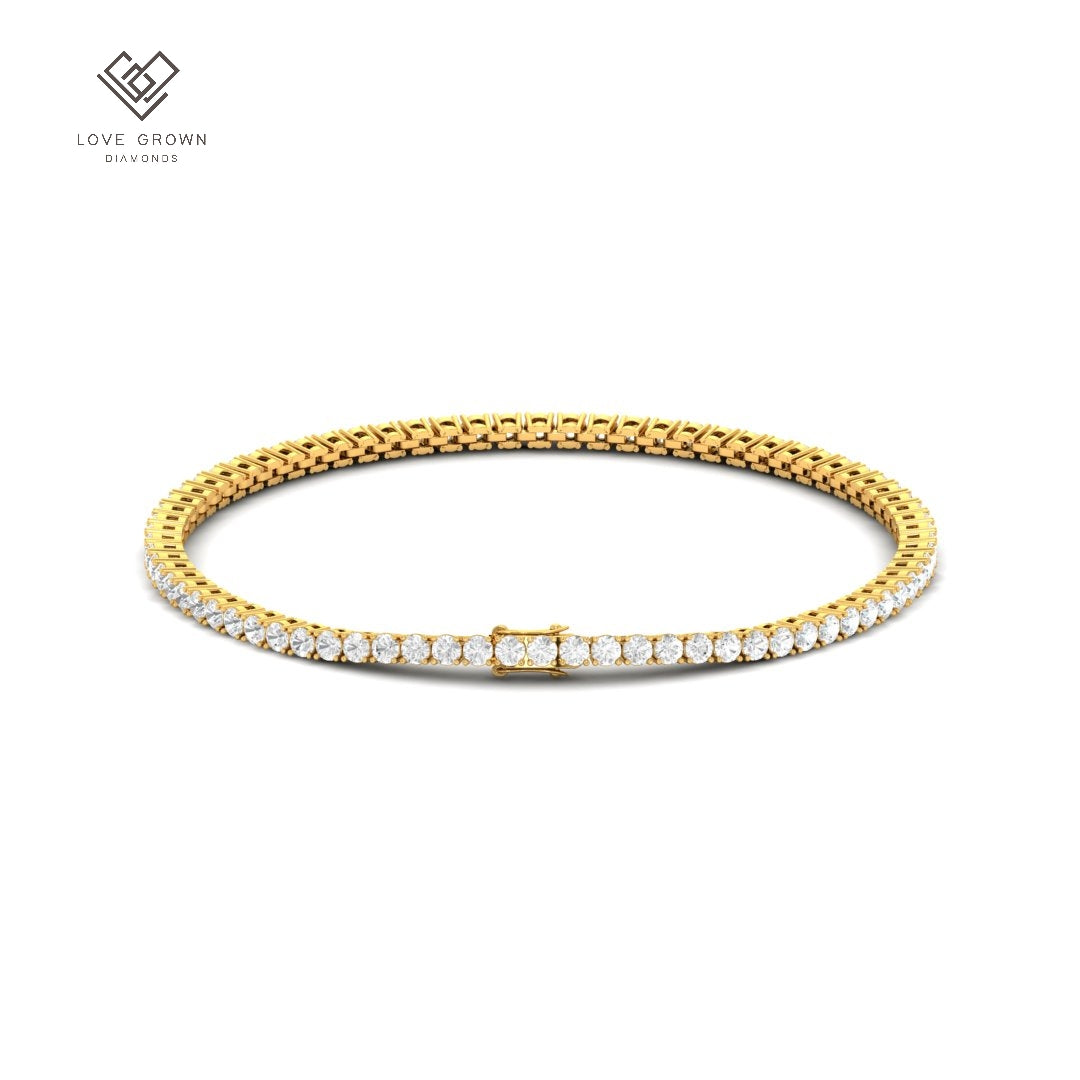 18k Yellow Gold Love Grown Diamonds 2.00ct Diamond Bracelet