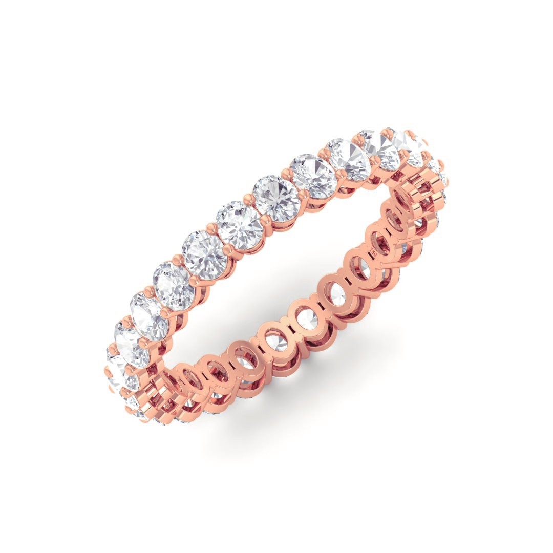 Willow Oval cut wedding band 2.00 Ct