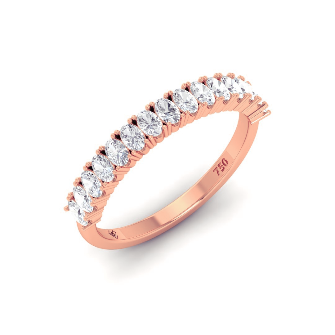 Zora Oval Cut Diamond Band