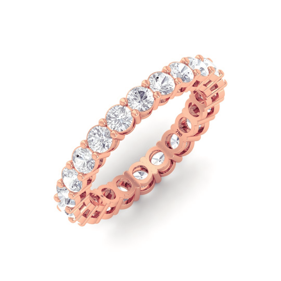 Ava Round Cut Wedding Band