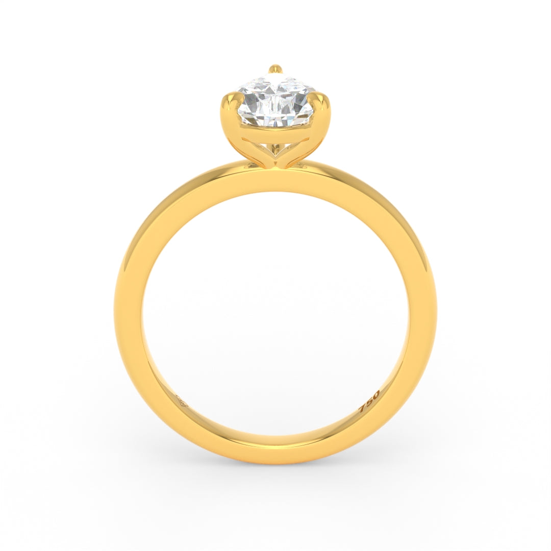 Noémie Solitaire Pear Cut With Diamond Engagement Ring