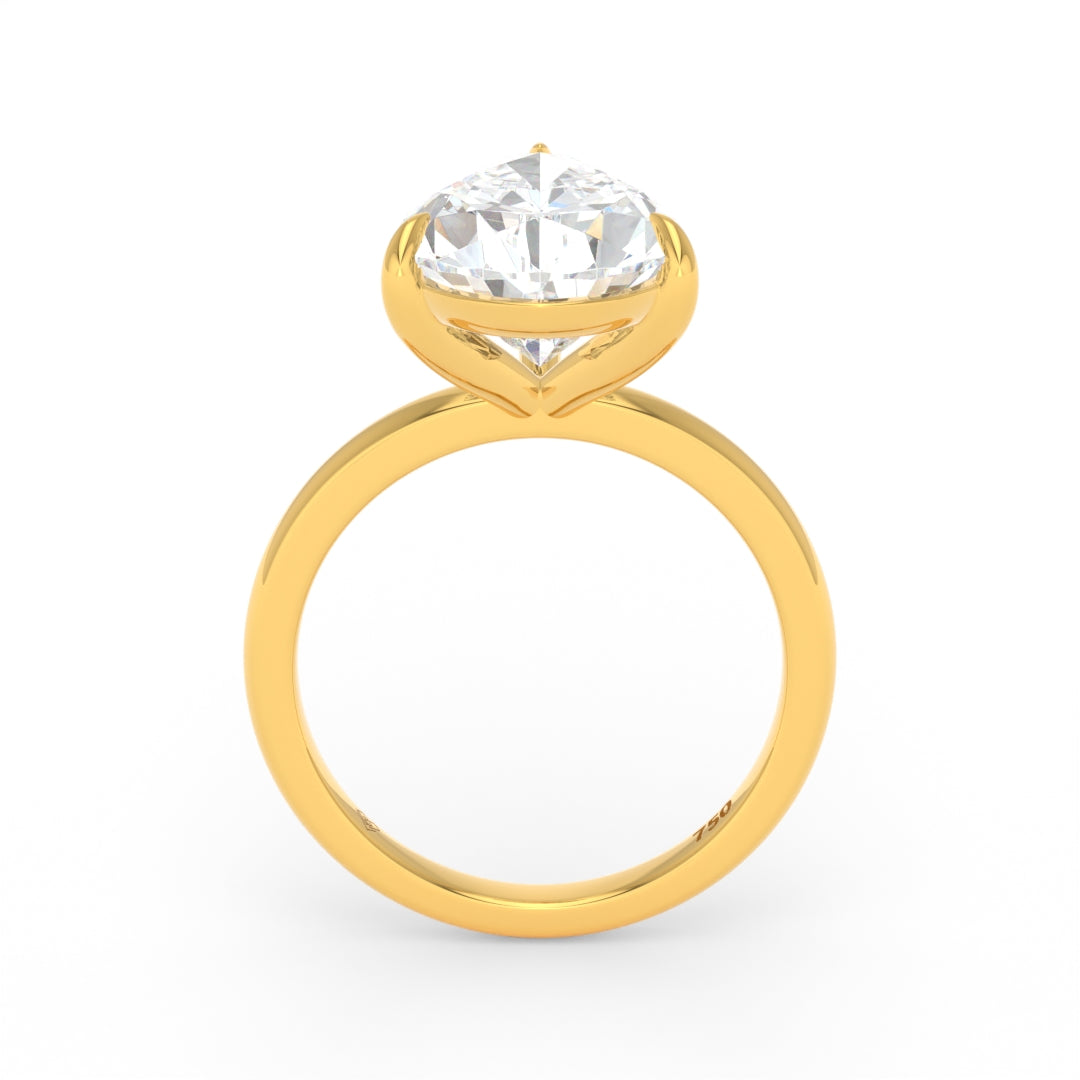 Noémie Solitaire Pear Cut With Diamond Engagement Ring